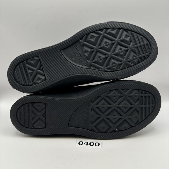 CONVERSE Women's 7 Black MONO Leather Hi Top Sneaker 135251C - Picture 3 of 5